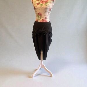 Miami Black Asymmetrical Draped Skirt